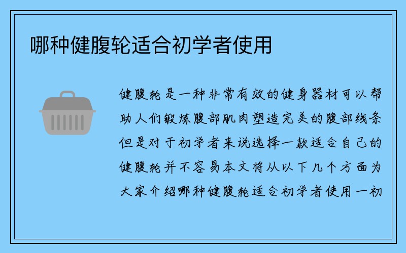 哪种健腹轮适合初学者使用